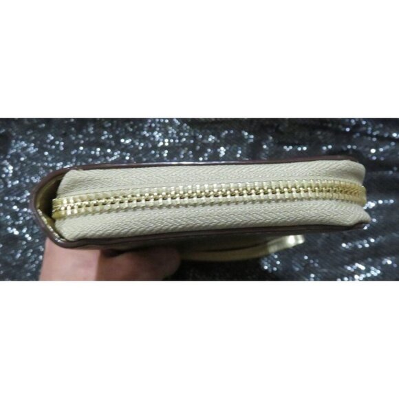 Kate Spade New York Joeley Gold Metallic Leather Zip Around Long Wallet - Picture 4 of 13